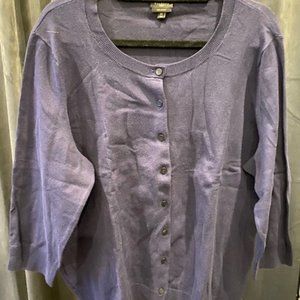 Talbots Womens Cardigan/Sweater Navy Blue 2X